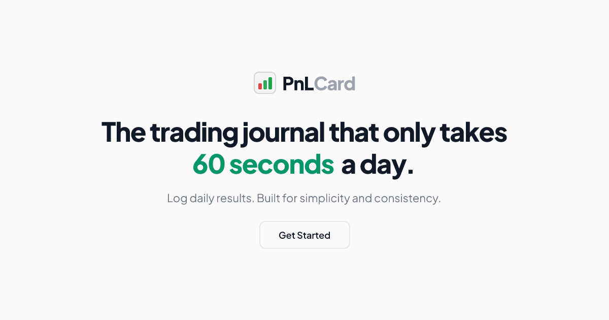 PnLCard — The simplest trading journal